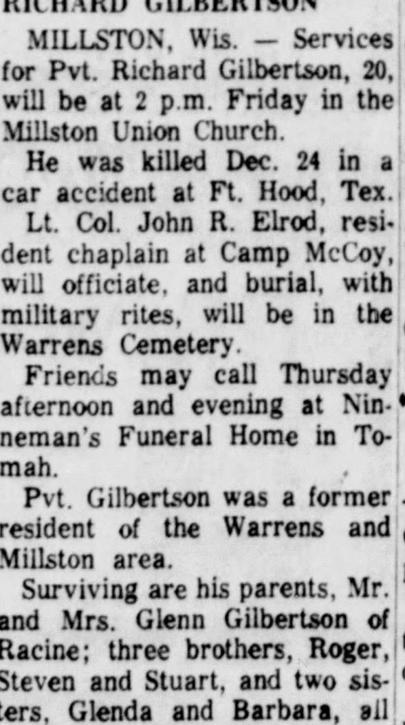 Clipping from The La Crosse Tribune